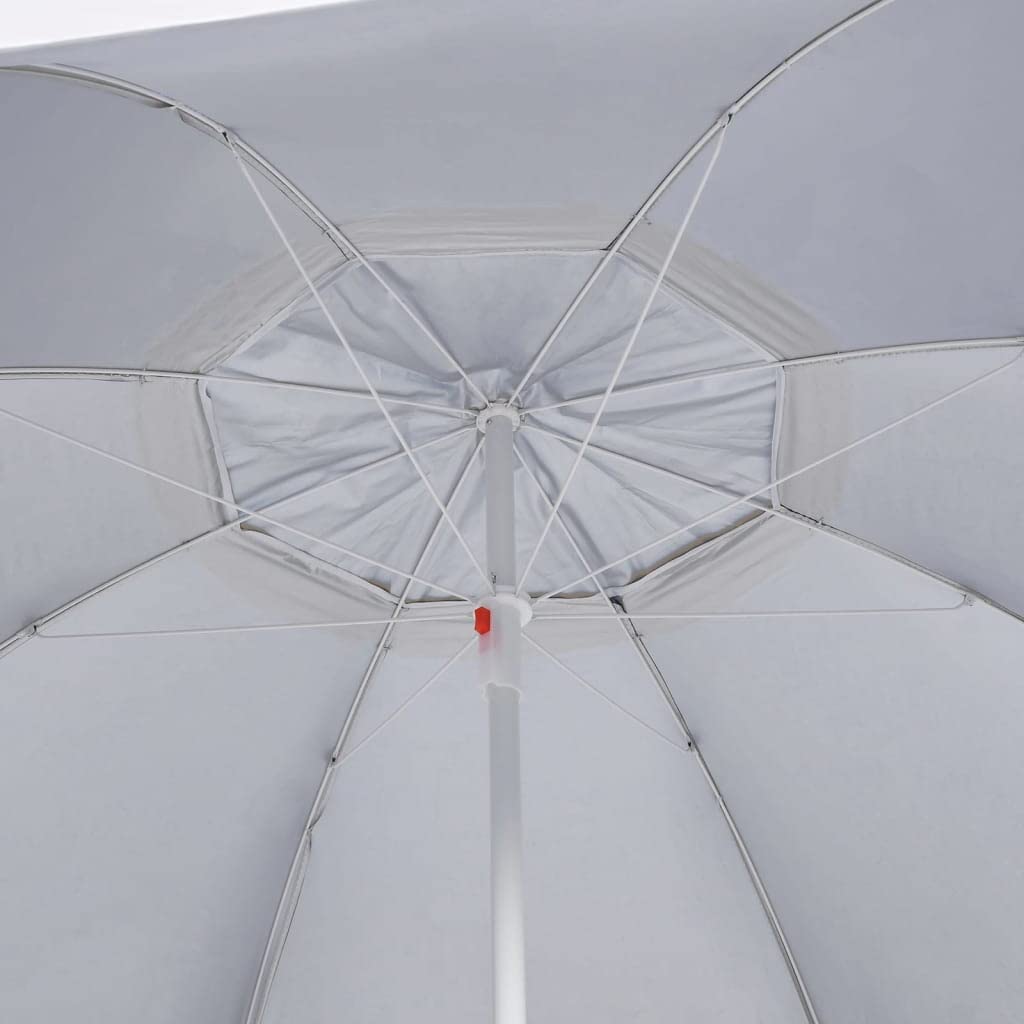 vidaXL Strandparasol met zijwanden 215 cm zandkleurig