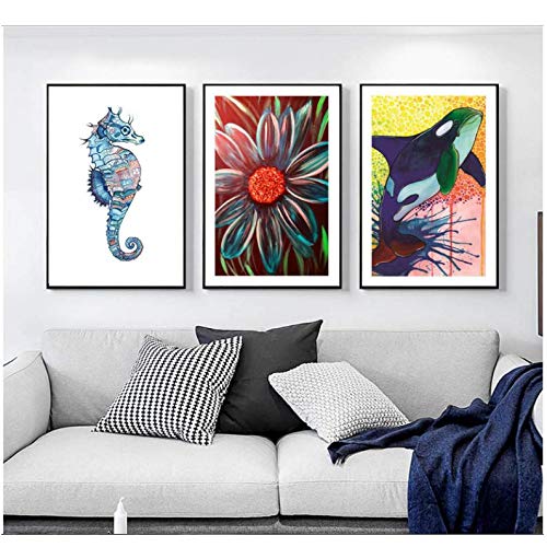 Peintures sur toile animaux aquarelles pour habiller un mur vide facilement