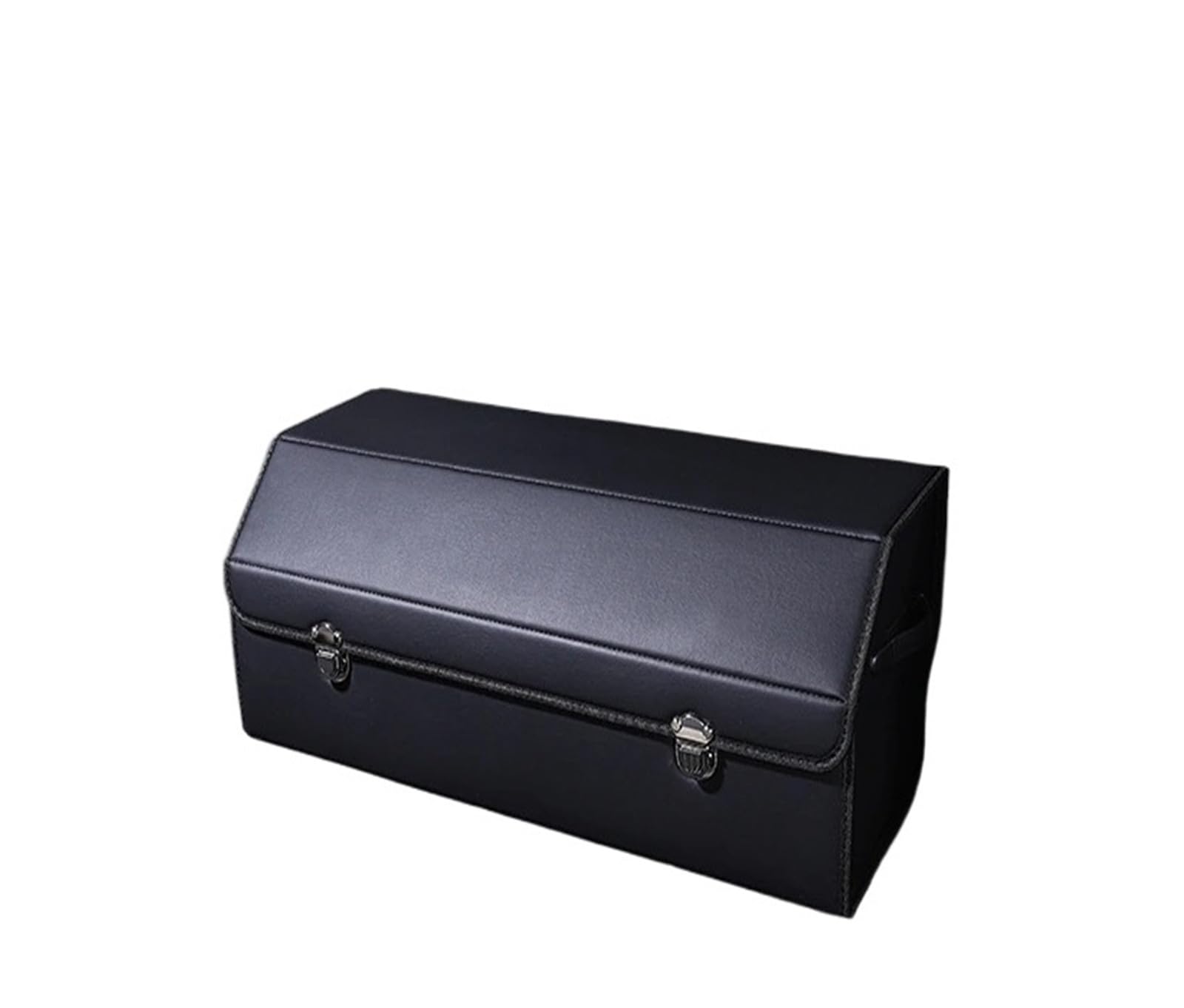 Organiseur de coffre de voiture en cuir : boîte de rangement pliable compartiment - 8