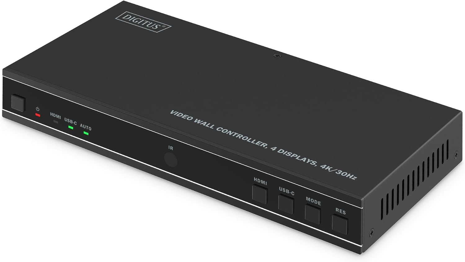 DIGITUS DS-55358 – HDMI video wall controller – Input signal UHD 4k 60Hz via HDMI 2.0 or USB-C – Output 4k 30Hz – Remote control included – Display modes 1x1, 2x1, 3x1, 4x1, 1x2, 1x3, 1x4, 2x2