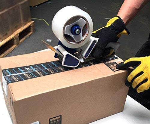 Tape King TX100 Packing Tape Dispenser Gun - Plus 1 Free Roll of Packaging Tape - Best Side Loading 2 Inch Lightweight Ergonomic Industrial Gun for Shipping, Moving, Carton and Box Sealing