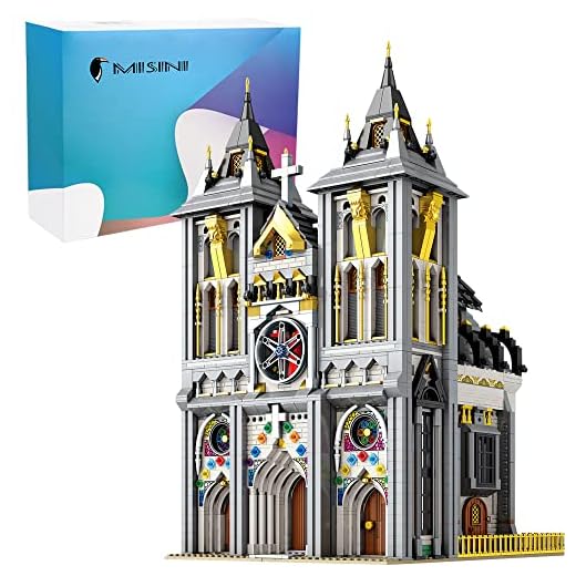 MISINI 66027 Medieval Church Building Set, Big Modular House Building Kit for Adults, Street View Castle Model Toy Set, Compatible with Lego Architecture(3468 Pieces)