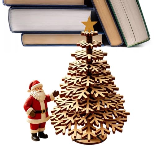 Árbol de Navidad DIY sin espacio mini abeto para pisos pequeños y repisas 2