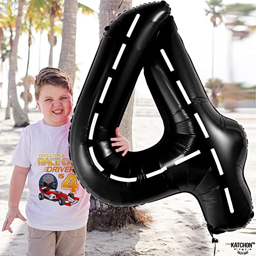 Image of KatchOn Construction 4 Balloon 40 Inch, 4 Birthday Decorations | Construction Balloons, Construction Party Balloons, 4th Birthday Decoration Boy
