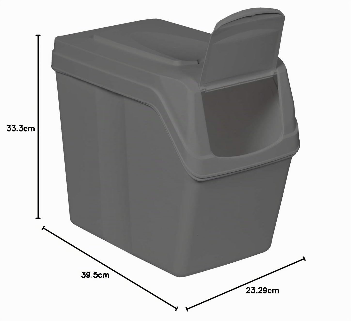 Prosperplast Lot de 4 cubes de recyclage 80 l Sortibox en plastique gris 4 x 20 l
