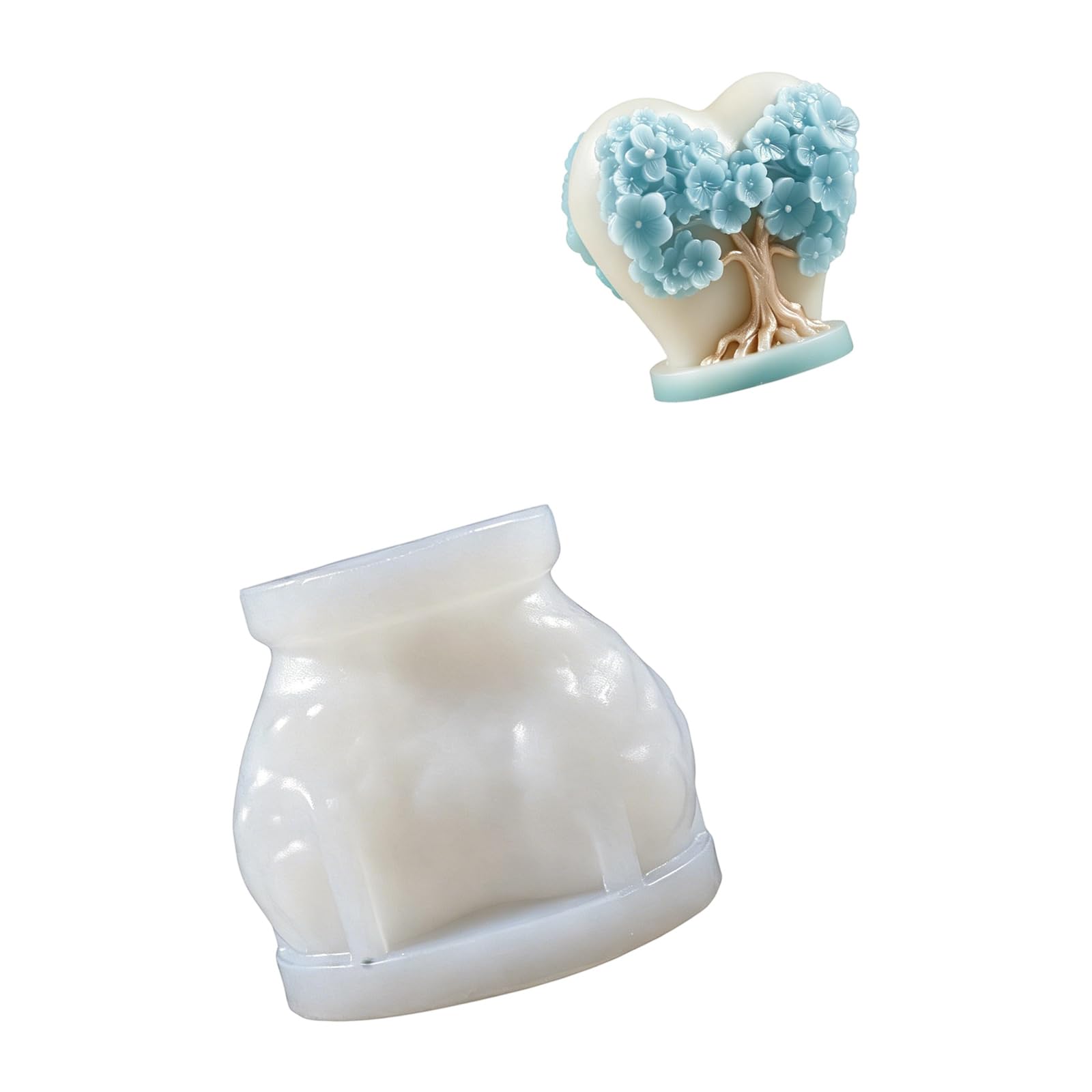 Ljmyy Romance Heart Flower Candle Mould For Candle Home Decoration And Craft