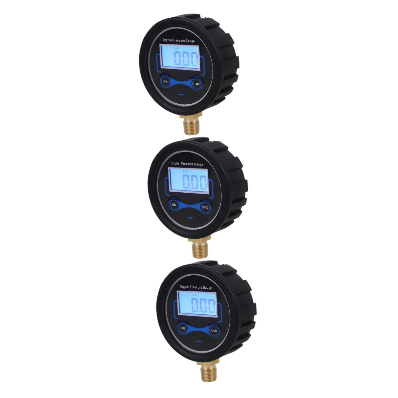 Alipis 3 Pièces Manomètre de Pression Numérique pour Pneus de Voiture Testeur de Pression avec Affichage LCD Outil de Mesure Pratique et Fiable pour Sécurité Routière