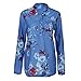 Produktbild ESAILQ damenfellkapuze Elegante große größen online Winter anzugwesten Fell kaufen Kurzarm Wollweste webwesten Weste Silbergrau echtfell weiße (XL,Blau)