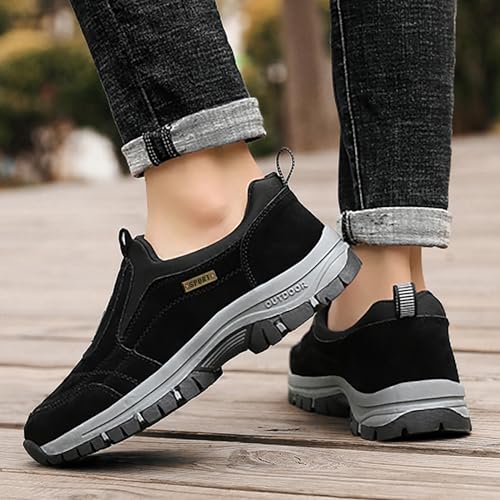 Men's Suede Slip On Waterproof Anti-Slip Lightweight Orthopedic Loafers Comfortable Walking Boat Shoe Casual Fashion Breathable Low Top Sneakers2