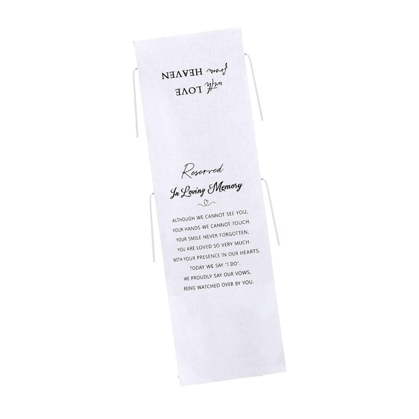 HZBB Multipurpose Brushed Fabric Seat Marker Formal Wedding Decoration for Guest Chairs and Reception Setups Removable Chair Markers