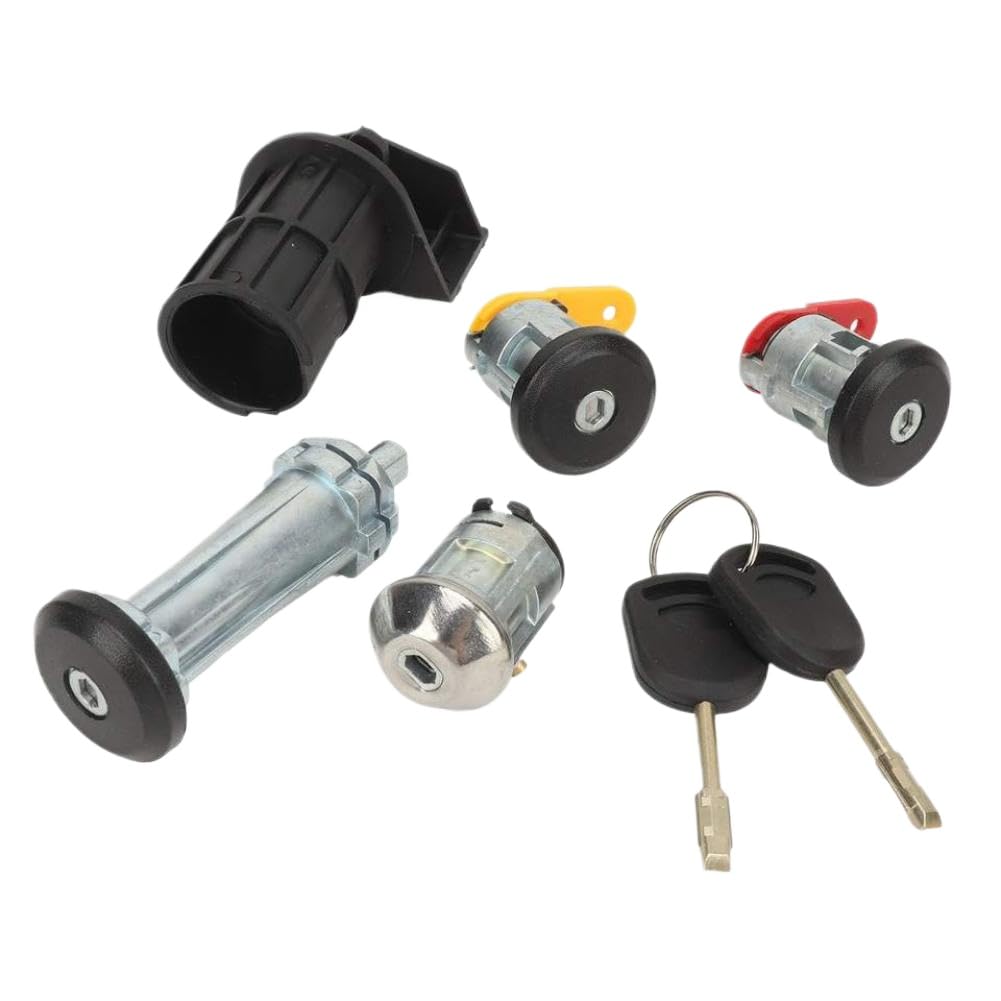 Door Ignition Lock Set 3N21 F22050 BB Ignition Switch Assembly Compatible with Courier Escort Fiesta MK III IV KA