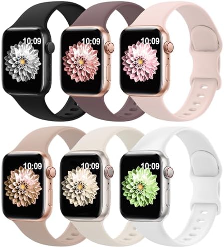 6 Pack Sport Bands Compatible with Apple Watch Band 38mm 40mm 41m...
