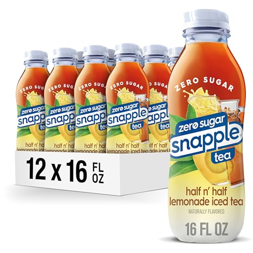 Snapple Zero Sugar Half 'n Half Tea, 16oz, 12 bottles