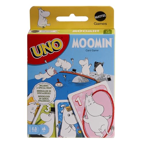Mattel Games UNO Moomin Card Game for Kids Adults & Family with Deck & Rule Inspired by the Moomin Series HWN32