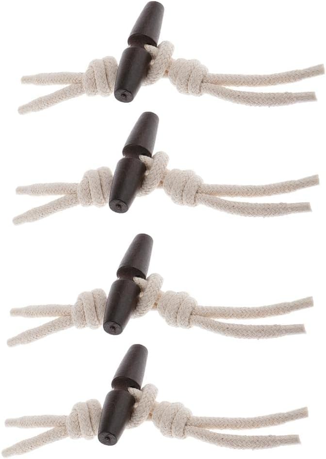 4Pcs Wooden Toggle Button with String Clasp for Coats - DIY Sewing Accessory Kit for Decorative Clothing Embellishments - Fashionable Vintage Wood Closure - Coffee image 5