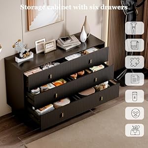 Modernchestofdrawerswith6drawersdeepdrawersclothesorganizerlargestoragecabinetforlivingroombedroomhallwaywithantitippingdevicepureblack Urban Country Home Decor Modern chest of drawers with 6 drawersdeep drawersclothes organizerlarge storage cabinet for living room bedroomhallwaywith anti tipping devicepure black urban country home decor