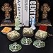 WHLHMK Rosary Beads Catholic for Women With Rosary Box, Green Beads Rosary with Zipper Vintage Jewelry Box, Anglican Prayer Beads Christian Gifts for Women Catholic Gifts