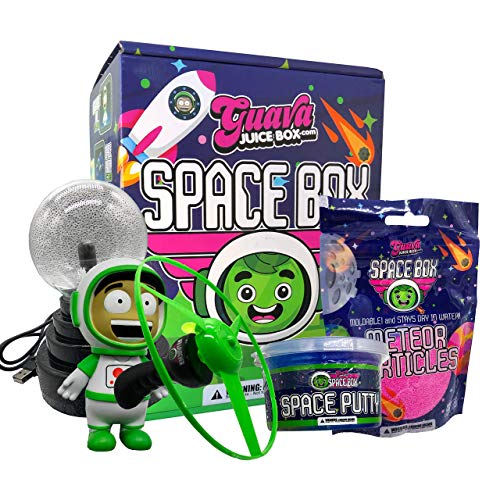 Studio71 Guava Juice Space Box - Fun & Innovative Science Experiment Toy with a UFO Launcher, Meteor Particles, Collectible Roi Figure, and Plasma Ball
