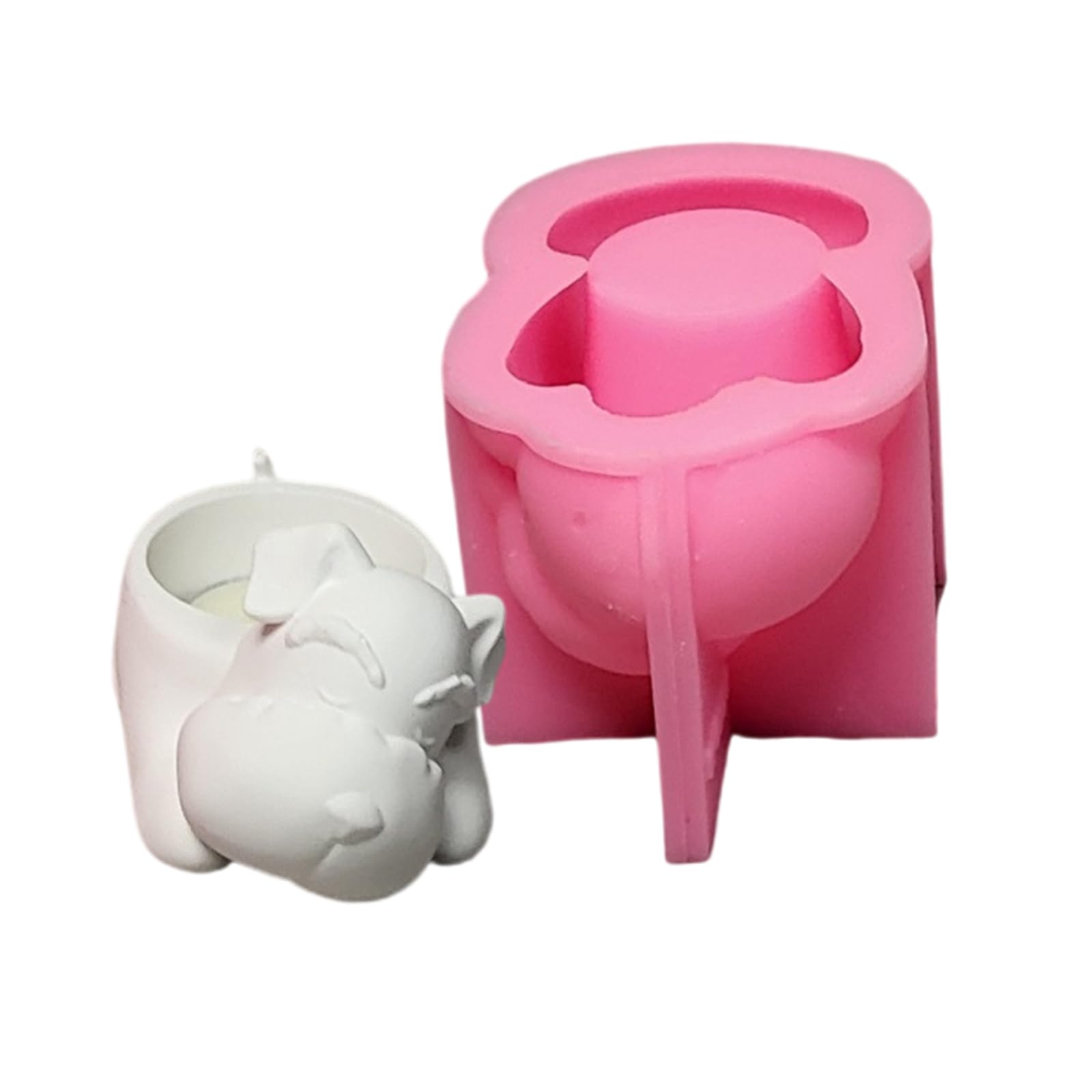 YROHGKPN Lovely Animal Molds Castings Dog Silicone Epoxy Resin Plasters Ornament Silicone Dog