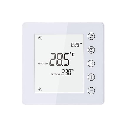 Ubersweet 3A Water Heating Thermostat L Touchs n Digital Heating Thermostat Week Programmable Smart Controller Anti-Freeze Energy Saving for Home School Office Hotel