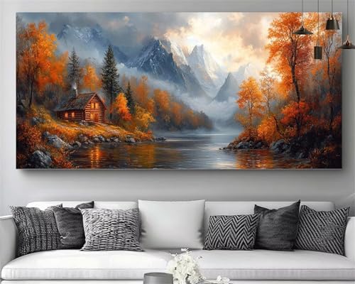 Diamond Painting Cabine en Bois 5D DIY Cristal Strass Point de Croix Canevas M124