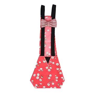 Drunkers Pet Goose Chicken Duck Poultry Reusable Soft Fabric Diaper Red L