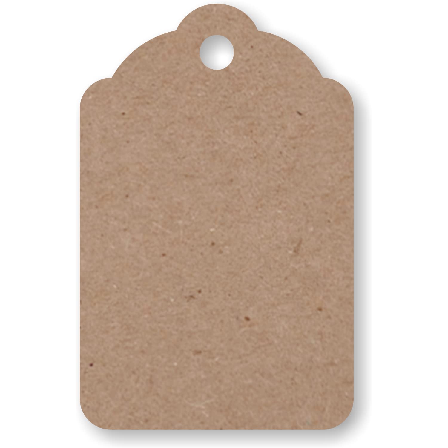 SmartSign Kraft-Geschenkanhänger – 1000 Stück, 4,4 x 2,9 cm, Größe 5, umweltfreundlich, blanko Merchandise-Anhänger, 11 pt recyceltes Kraftpapieranhänger für Weihnachten/Markierung/Kleidung/Preis