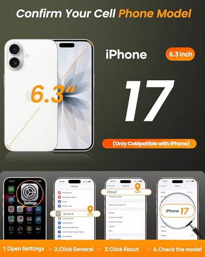 Image of for iPhone 17 Case Wallet with Stand & Phone Lanyard Crossbody (2X Phone Tabs) & Card Holder & Camera Cover, Military Grade Drop Protection Phone Case for iPhone 17 6.3 inch 2025, Black