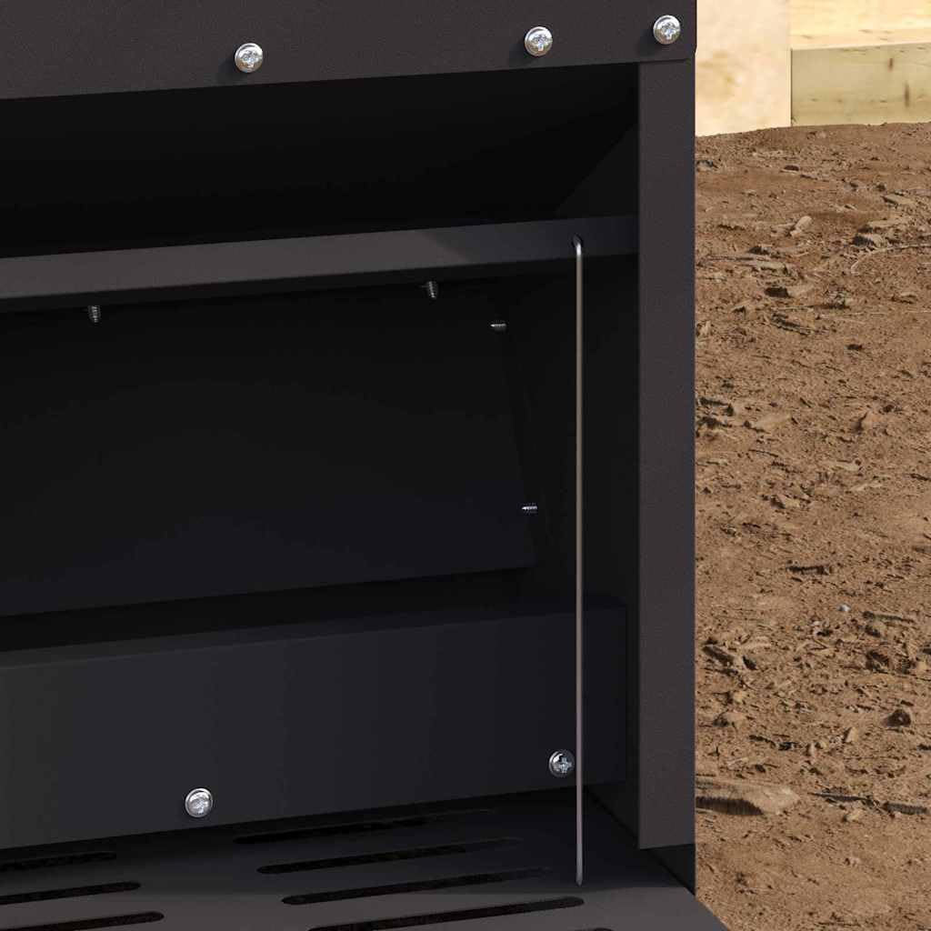 Mangiatoia per polli, in acciaio laminato a freddo, 25 x 42 x 40 cm, con capacità di 4 kg, resistente alle intemperie, per interni ed esterni, alimentazione attiva contro gli sprechi
