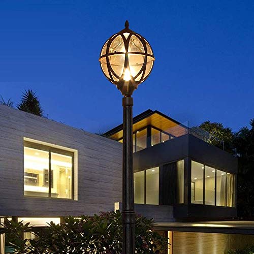 Luz de césped creativa y farola tradicional mediterránea E27 para iluminación de patios 4