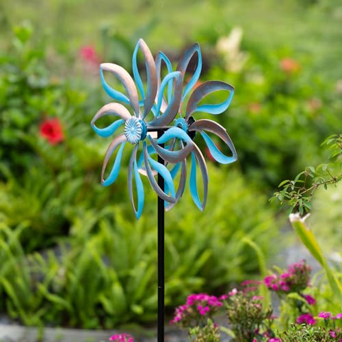 Jusimux 24001 Metal Wind Spinners Outdoor,Vintage Kinetic Wind Spinner Garden Pinwheels thumb #3