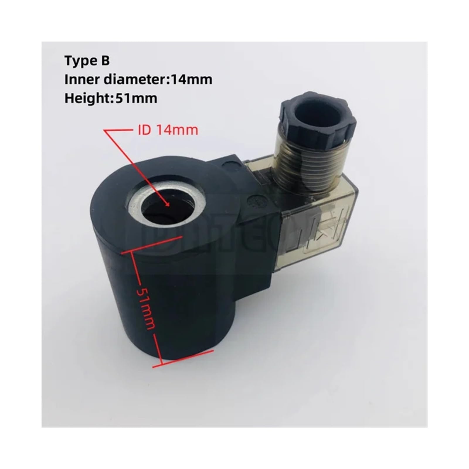 Valvola a Cartuccia, valvola solenoide idraulica, Bobina, Foro Interno, Diametro 14 mm, Lunghezza, Altezza 50, AC220 V, DC24(Id14mm H51mm,110VAC)