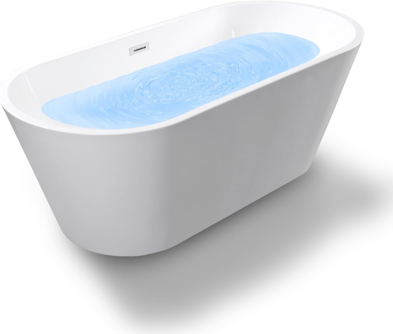 EZONTEQ 59" Acrylic Freestanding Bathtub, Modern & Contemporary Design