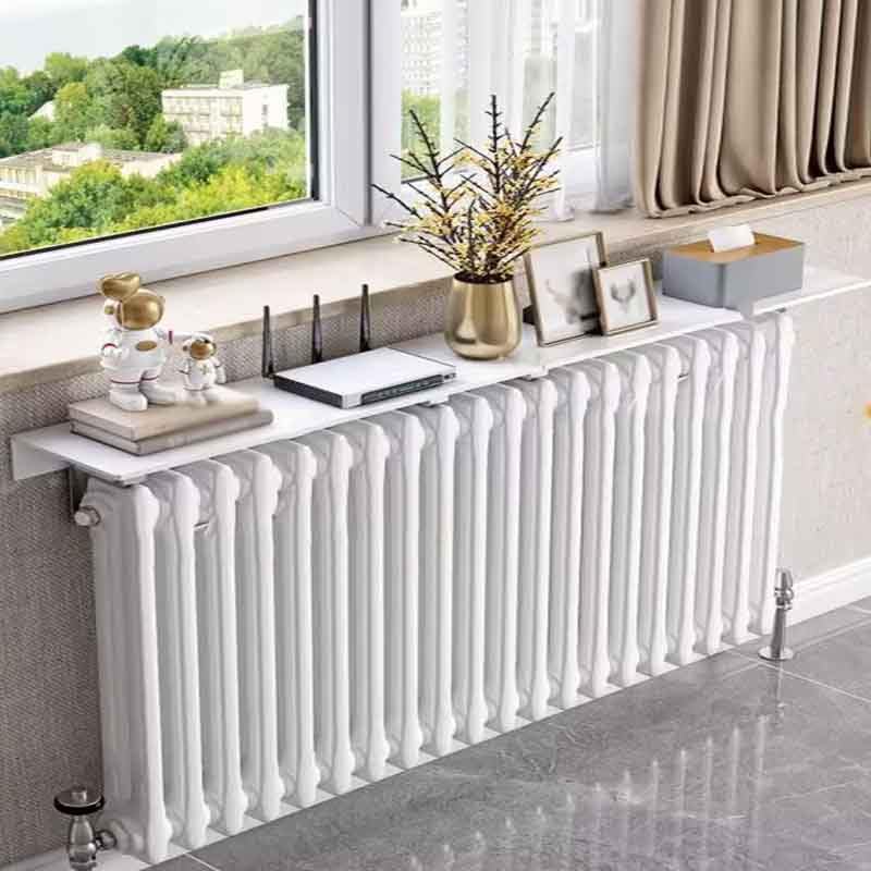 HLTQL Balda Radiador,Estante Radiador Blanco Sin Taladrar,con Soporte de 6 cm,Cubre Radiadores Cubreradiador Modernos de Aleación de Aluminio,Antihumo Antipolvo,para el Hogar,Oficina(60cm)