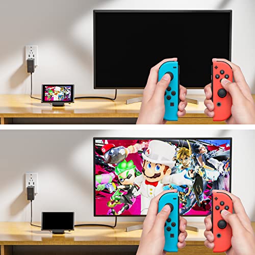 Robertdtesta Tv Docking Station For Nintendo Switch,Portable Docking Station 5In1 Extender,Replacement For Nintendo Switch Base With Hdmi Usb C Pd Usb 2.0 Ethernet,Foldable Charger Stand., Black #TOP1