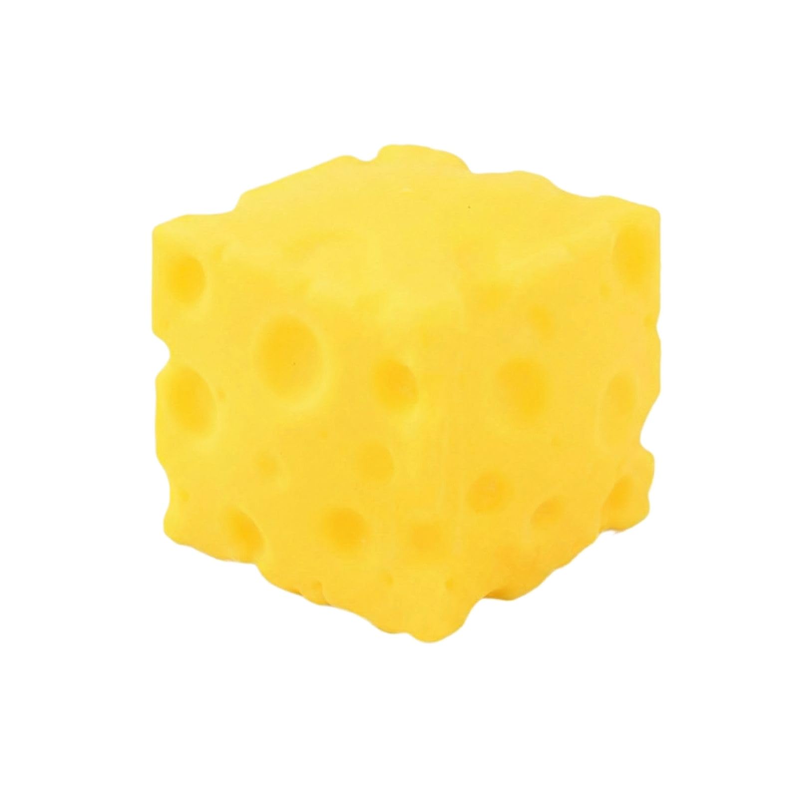 Generic Yellow Cheese Squishy, Squishys Sensory Toy, Cheeses Realistic Design Stress Ball Sensory Fidget Toy, Slow-Rebound Shapeable Squeeze Ball, Relieves Stress for Kids and Adult 01-Yellow 4CM