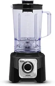 Liquidificador Arno Power Max 2200 LN66 Preto, com 6 Lâminas Powelix Pro, 3,1L de Capacidade, 15 Velocidades e Design Moderno, 220V