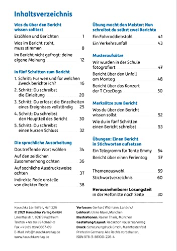 Bericht. Aufsatz 5.-7. Klasse: 226