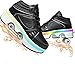 SHHAN Enfants LED Chaussures avec roulettes Lumières LED Lumineux Patin 4 Roues Patins À roulettes Fille Garçon Mode Baskets avec Roues Et USB Rechargeable