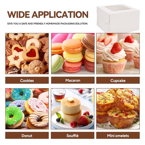 Vane Delx VANE DELX02 30Pcs Small White Cookie Boxes, 4X4X2.5 Inch Bakery Boxes thumb #4