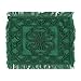 Collections Etc Elegant Chenille Lattice Scroll Design with Fringe Pillow Sham, Green, Sham