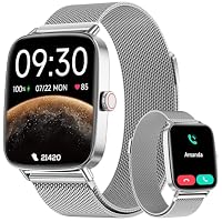Smartwatch Herren Damen mit Telefonfunktion, 1,85" Fitnessuhr Smart Watch, 100+ Sportmodi Fitness Tracker mit Herzfrequenz/SpO2/Schlaf Monitor Schrittzähler, IP68 Wasserdicht Sportuhr für iOS Android – Ansicht 1