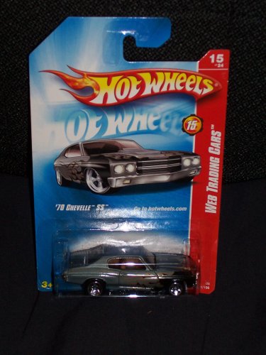 Hot Wheels 2008 091 91 Web Trading Cars 15 of 24 70 Chevelle SS Gray Variant 164 Scale