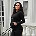 GINKANA Womens Maternity Hoodie Top Sweatshirt Long Sleeve Shirts Pregnancy Tunic Top,Black,Large