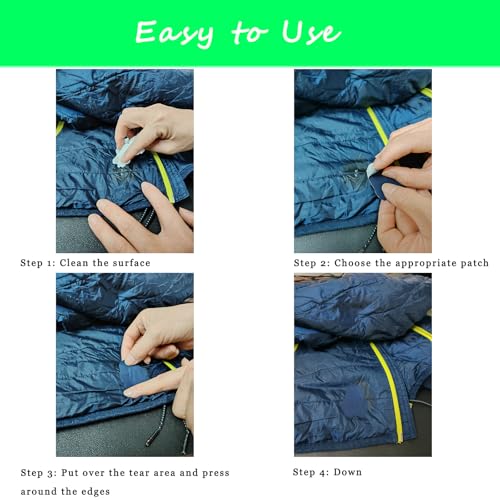 Adesivos autoadesivos de reparo – 4 folhas com aderência aprimorada, inclui tesouras e 3 lenços ades