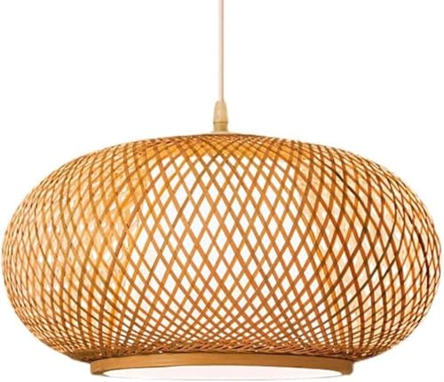 lamp Kronleuchter im chinesischen Stil, Rattan-E27-Hängeleuchte,...