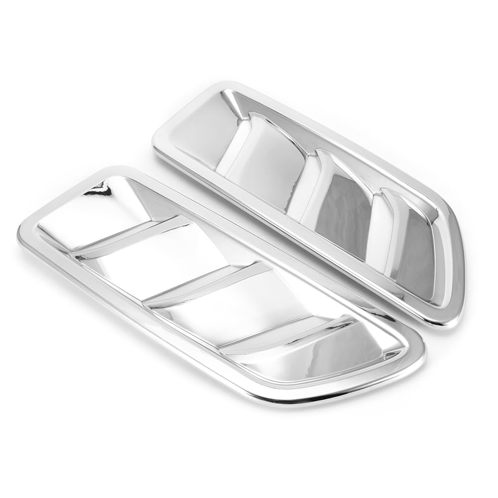 2 pezzi di rivestimento della copertura dello sfiato dell'uscita dell'aria del cofano motore per JL 2018+ Accessori decorativi antiruggine leggeri in ABS