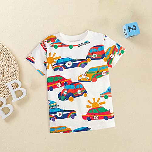 Toddler Boys' Short Sleeve Tees Cotton Casual Car Graphic Crewneck Summer Top Clothes T Shirts Color Boy2