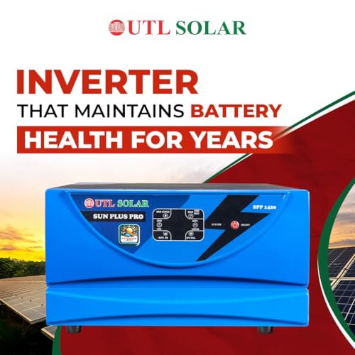 Image of UTL Sun Plus Pro 1420 Inverter for Home, Office & Shops | MPPT Solar Inverter | Supports 1 Inverter Battery | LED Display | Easy Installation | with 3 Years Warranty (1000VA /12V)