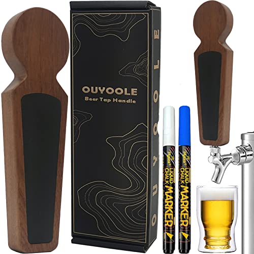 OUYOOLE Beer Tap Handle 2 Pen with Tap Handle Keg Tap Handle with Gift Wrapping for Kegerator Homebrew and Bars